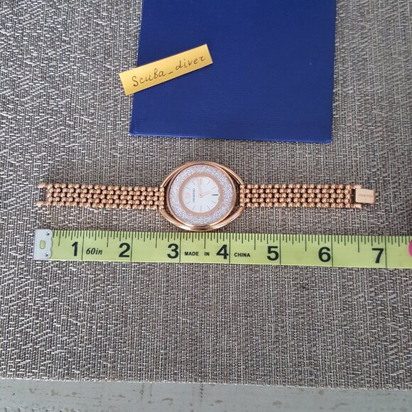 Swarovski Crystalline Oval Rose Gold Watch - Picture 10 of 16